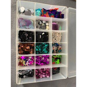 Assorted Sequins & Shapes Craft Box Jewelry Crafts